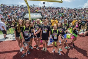 group of school kids at eclipse